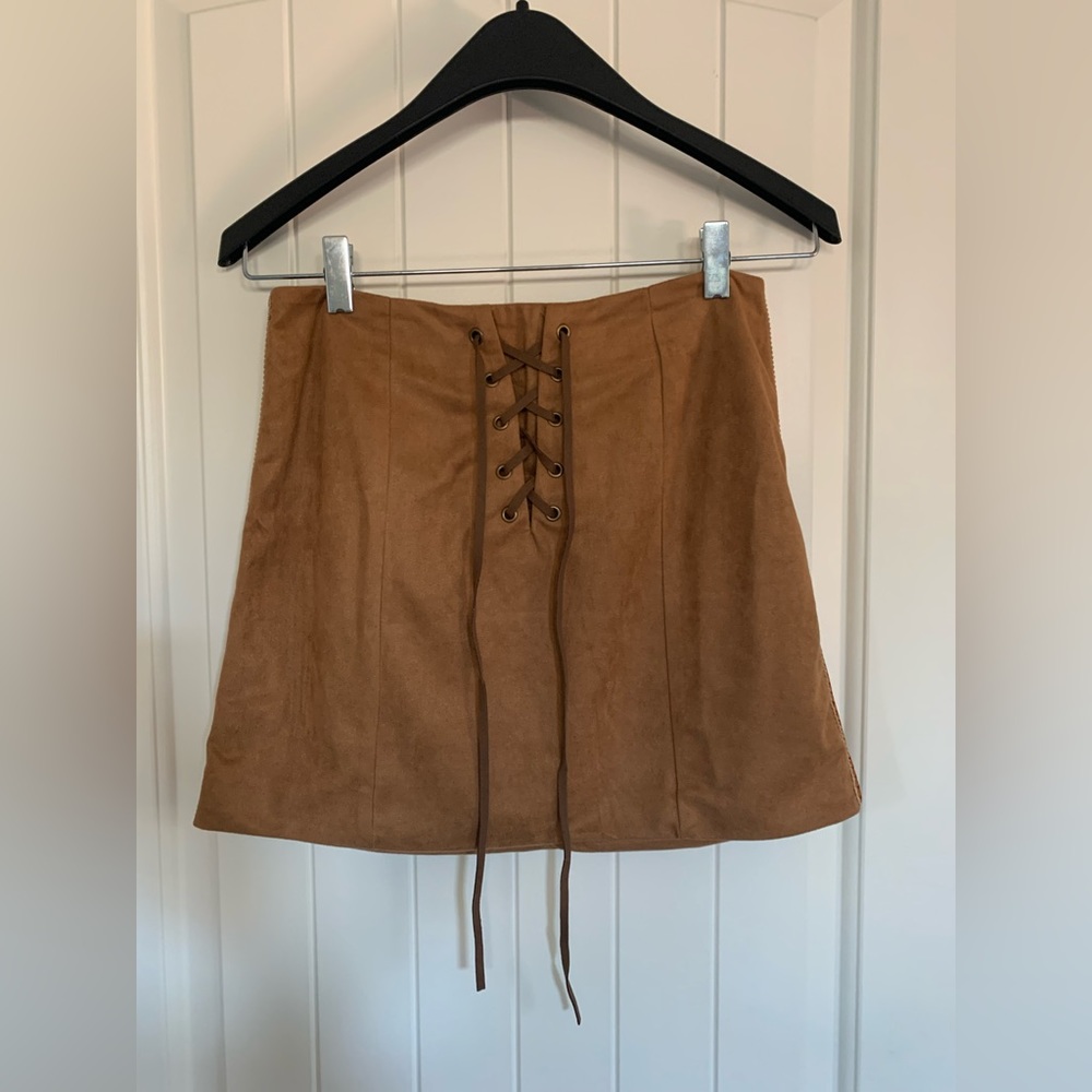 Lily rain suede skirt